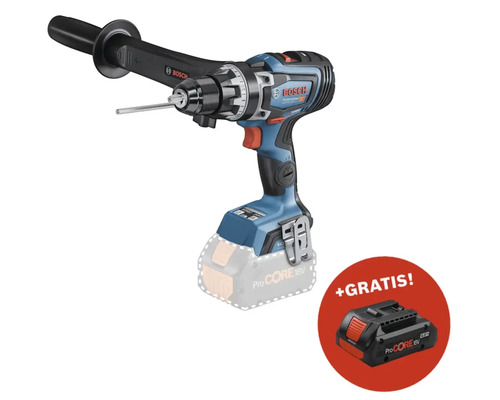 Akku-Bohrschrauber Bosch Professional Connectivity GSR 18V-150 C BITURBO + GRATIS Zugabeartikel Akkupack Bosch Professional ProCORE18V 4.0Ah Akkuschrauber mit Zusatzakku und Zusatzhandgriff