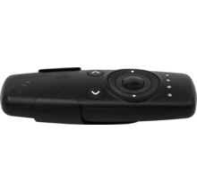 Schwarze Gerätesteuerung mit Tasten und Rollrad