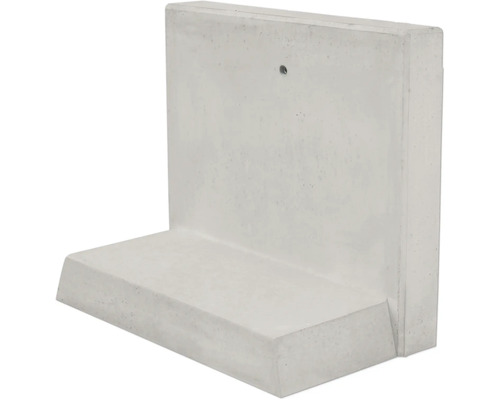L-Stein Winkelstein Sichtbeton bewehrt grau 50 cm x 12 cm x 55 cm Fußtiefe = 30 cm Beton Winkelstütze
