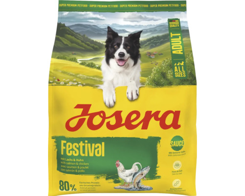 Josera Festival Trockenfutter für Hunde aller Größen mit Lachs und Huhn