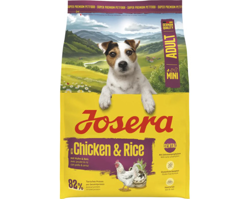 Josera Hundetrockenfutter für ausgewachsene, kleine Hunde mit Huhn und Reis