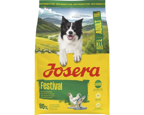 Josera Festival Trockenfutter für ausgewachsene Hunde aller Größen mit Lachs und Huhn