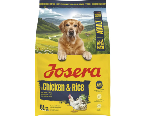 Josera Hundetrockenfutter für ausgewachsene Hunde großer Rassen mit Huhn und Reis
