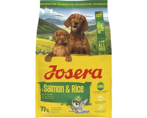 Josera Hundefutter mit Lachs und Reis für Mutter und Welpe, alle Größen