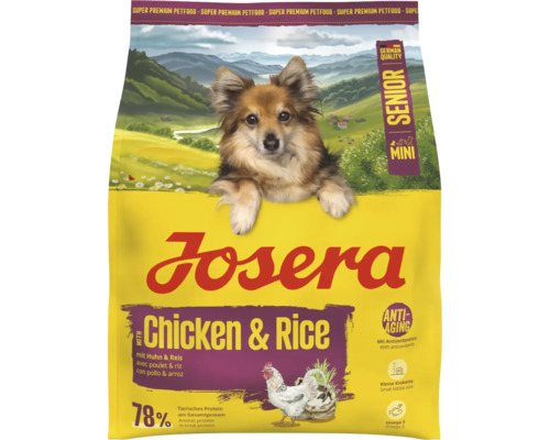 Josera Senior Mini Hundefutter mit Huhn und Reis für kleine, ältere Hunde