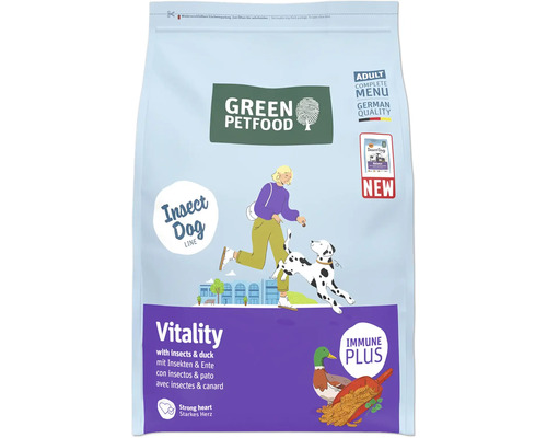 Hundefutter trocken GREEN PETFOOD Dog Vitality with insects & duck 3 kg mit Insekten und Ente, glutenfrei Green Petfood Insect Dog Vitality Trockenfutter für ausgewachsene Hunde