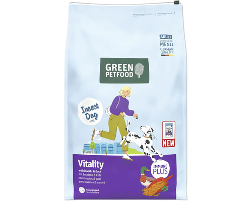 Hundefutter trocken GREEN PETFOOD Dog Vitality with insects & duck 7,5 kg mit Insekten und Ente, glutenfrei Green Petfood Insect Dog Vitality Trockenfutter für ausgewachsene Hunde