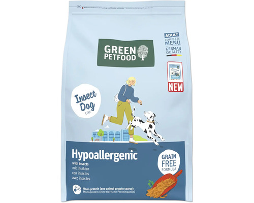 Hundefutter trocken GREEN PETFOOD Dog Hypoallergenic with insects 3 kg, mit Insekten, getreidefrei Green Petfood Hundetrockenfutter mit Insekten für ausgewachsene Hunde