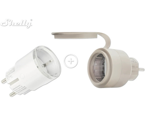 Shelly Zwischenstecker Set Ind. & Outd. Steckdose und Stecker für den Aussenbereich