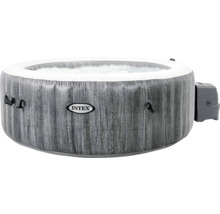 Aufblasbarer Whirlpool mit Holzoptik und Intex Logo