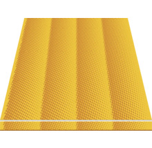 Gelber Bodenbelag mit Punktmuster und Streifen