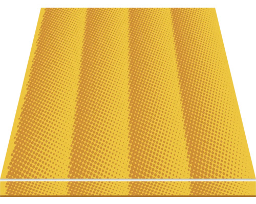 Gelber Bodenbelag mit Punktmuster und Streifen