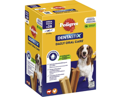 Pedigree Dentastix Daily Oral Care für Hunde, Megapackung mit 28 Stück für Hunde von 10 bis 25 Kilogramm