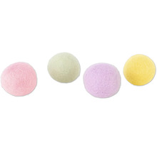 Verschiedenfarbige Wattekugeln