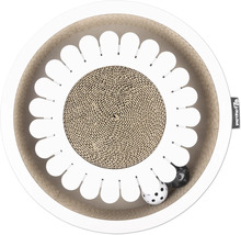 Katzenkratzbrett mit Spielbällen