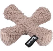 Beiges District 70 Hundespielzeug in Kreuzform mit Logoetikett