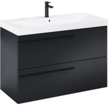 Waschtischunterschrank mit zwei Schubladen und Aufsatzwaschbecken