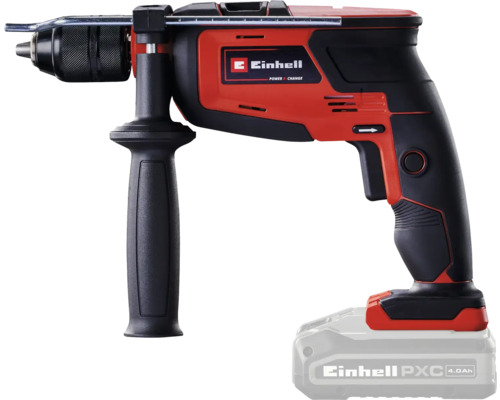 Einhell Logo. Akku-Bohrhammer mit Zusatzhandgriff und Akku