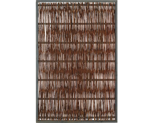 Sichtschutzzaun aus Weide mit Rahmen