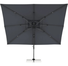 Rechteckiger Sonnenschirm von unten