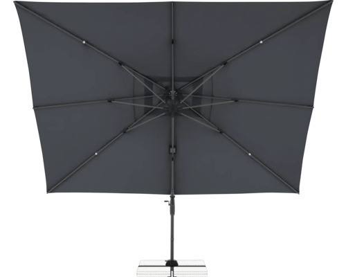 Rechteckiger Sonnenschirm von unten