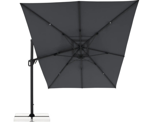 Quadratischer Ampelschirm mit Standfuß