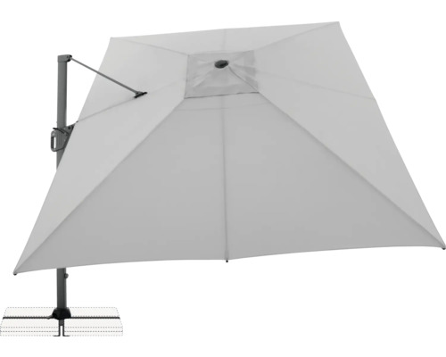 Quadratischer Ampelschirm mit Ständer