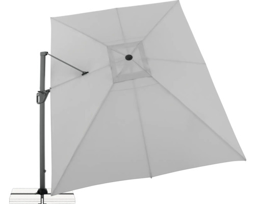 Rechteckiger Sonnenschirm mit Ständer für den Garten