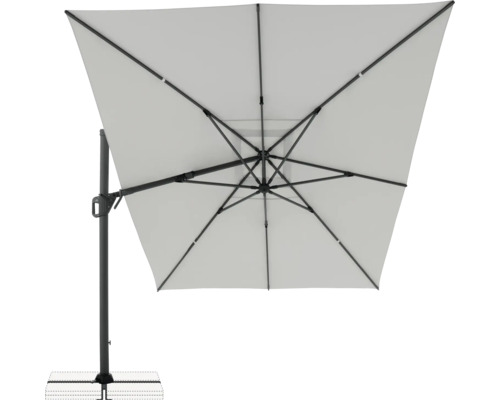 Quadratischer Sonnenschirm mit Metallgestell