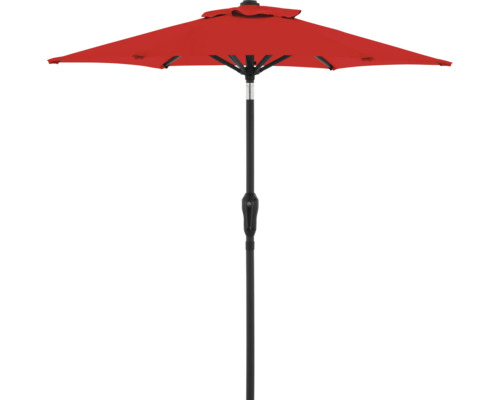 Roter Sonnenschirm für den Garten