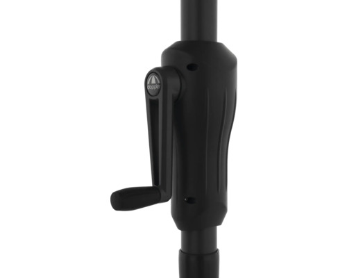 Doppler Logo auf einer Kurbel für einen Sonnenschirm