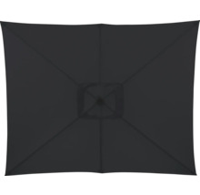 Ansicht von oben eines quadratischen Sonnenschirms