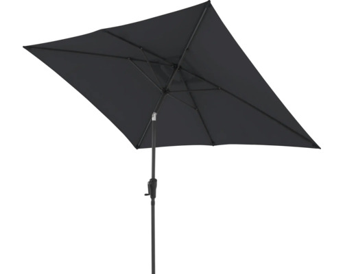 Rechteckiger Sonnenschirm mit Mittelstock und Kurbelmechanismus