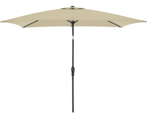 Rechteckiger Sonnenschirm mit schwarzem Gestell