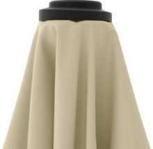 Detailansicht eines Sonnenschirms mit Stoffbezug