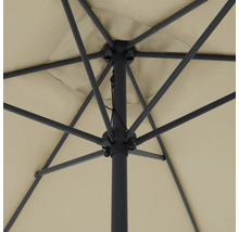 Detailansicht des Gestells eines Sonnenschirms