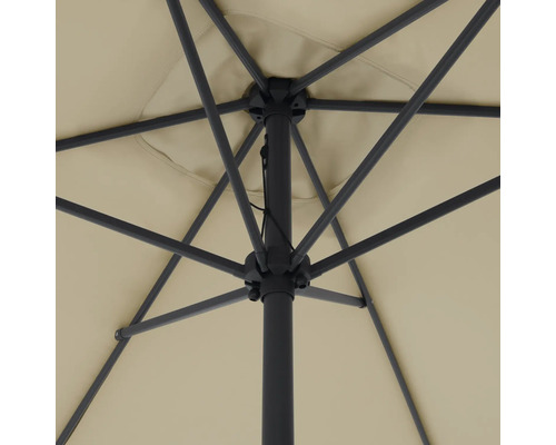 Detailansicht des Gestells eines Sonnenschirms