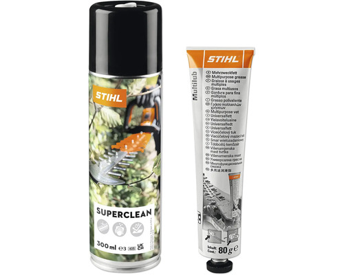 Stihl Superclean Reinigungsspray und Mehrzweckfett Tube