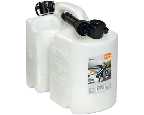 Kombikanister STIHL Standard, 3L Öl/5l Benzin, transparent Stihl Kombikanister für Kraftstoff und Öl, inklusive Einfüllsystem