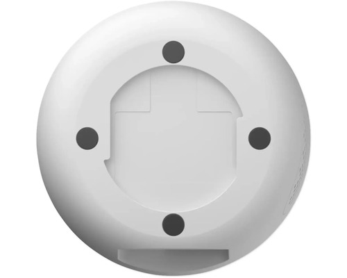 Unterseite einer runden Überwachungskamera mit Montagevorrichtung