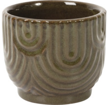 Dekorativer Blumentopf aus Keramik mit gerilltem Muster