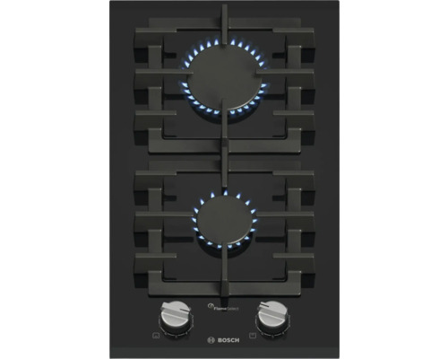 Bosch Gaskochfeld mit zwei Kochstellen und Flamme