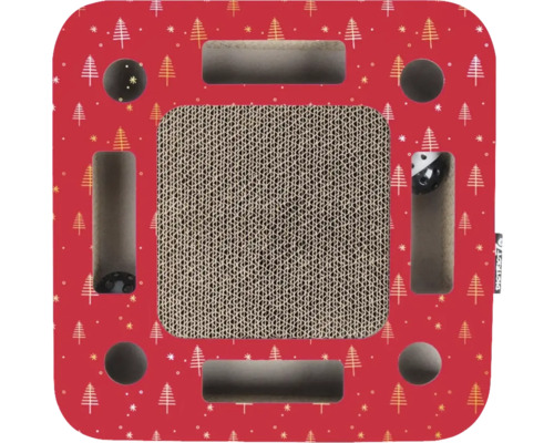 Kratzbrett mit Spielzeugbällen und dekorativem Muster