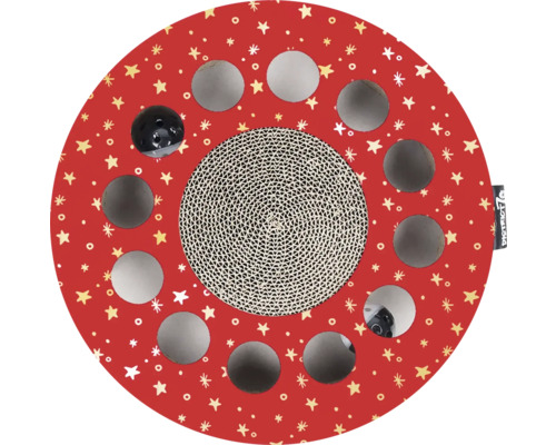 Katzenspielzeug mit Kratzbrett und Ballspiel