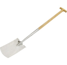 Rhizo-Spaten mit Holzstiel und Blatt