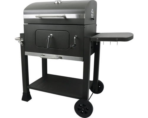 Holzkohlegrill mit Ablagefläche und Rädern