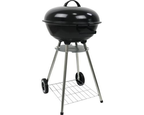 Kugelgrill mit Deckel, Ablagefläche und Rädern
