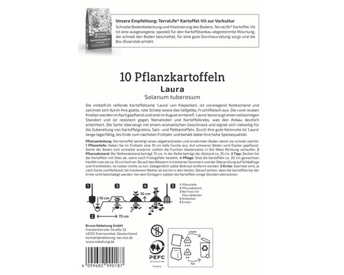 Informationen zu Laura Pflanzkartoffeln mit Pflanzanleitung