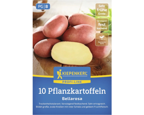 Kiepenkerl Profi-Line 10 Saatkartoffeln Bellarosa, frühe Ernte, vorwiegend festkochend und resistente Sorte