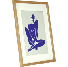 Gerahmtes Poster mit abstrakter Darstellung einer sitzenden Person